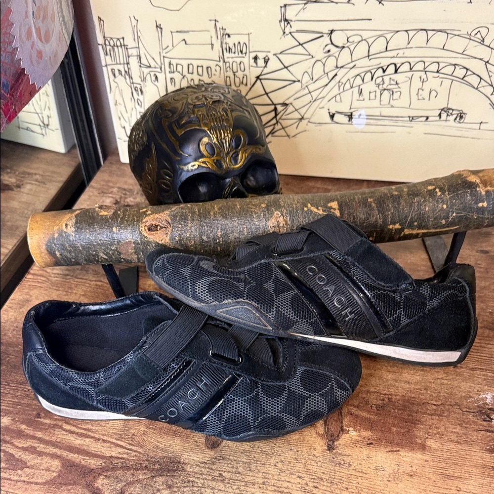 Coach Women's Black Mesh Sneakers - Picture 11 of 15